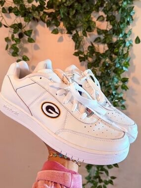 2000’s Reebok GREEN BAY PACKERS White Leather Sneakers